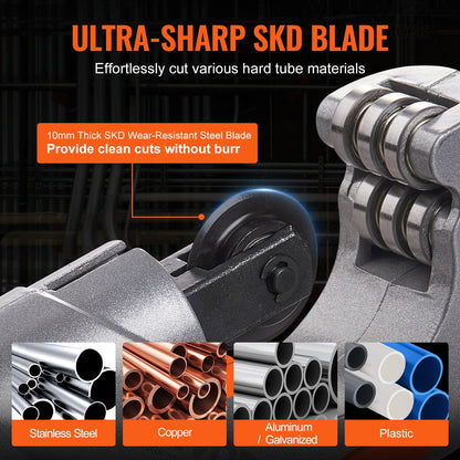 3PCS Tubing Cutter Set, 3/16"-2" O.D. Copper Pipe Cutter, 1/8"-7/8" O.D. Mini Tube Cutter and Deburring Tool, V952-TGQG331621878FNBFV0