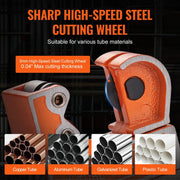 Mini Tubing Cutter, 1/8" - 1-1/8" O.D. Mini Copper Pipe Cutter, Heavy Duty Compact Tube Cutter Tool with V952-TGQGQJT11878825P0V0