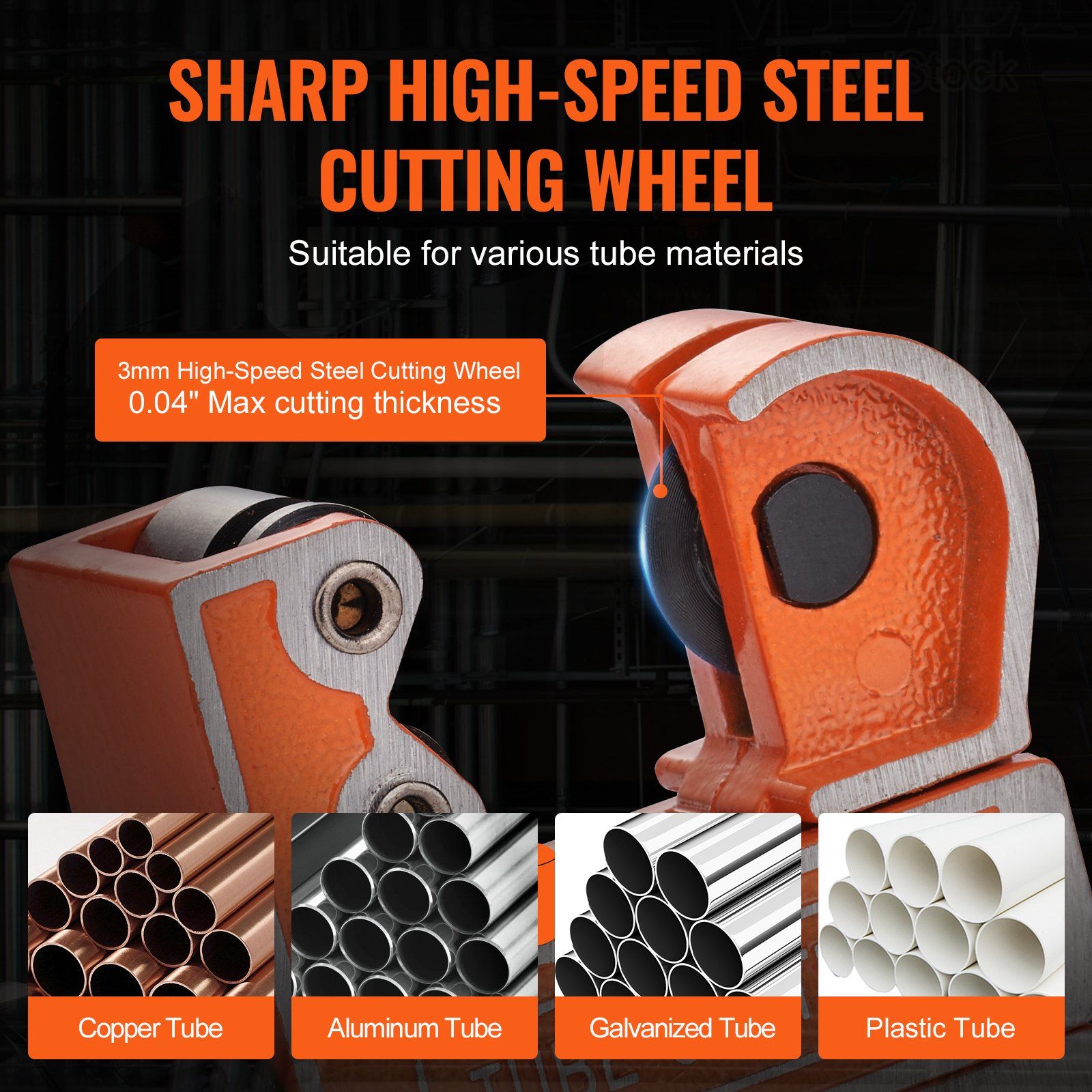Mini Tubing Cutter, 1/8" - 1-1/8" O.D. Mini Copper Pipe Cutter, Heavy Duty Compact Tube Cutter Tool with V952-TGQGQJT11878825P0V0