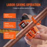 Mini Tubing Cutter, 1/8" - 1-1/8" O.D. Mini Copper Pipe Cutter, Heavy Duty Compact Tube Cutter Tool with V952-TGQGQJT11878825P0V0