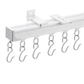 Ceiling Curtain Track Set 5.9 FT/1.8 Meter_oom Divider with Hooks White V952-THBCLGDTZLHJAZ7UAV0
