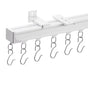 Ceiling Curtain Track Set 5.9 FT/1.8 Meter_oom Divider with Hooks White V952-THBCLGDTZLHJAZ7UAV0