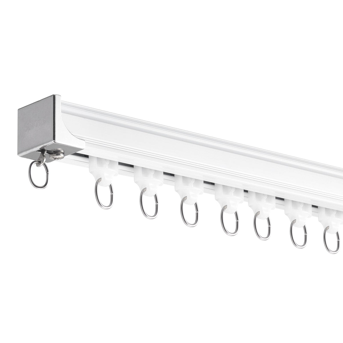 Ceiling Curtain Track Set 5.9 FT/1.8 Meter_oom Divider with Hooks White V952-THBCLGDTZLHJAZ7UAV0