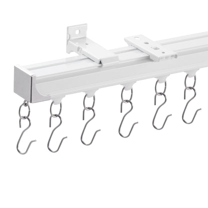 Ceiling Curtain Track Set 5.9 FT/1.8 Meter_oom Divider with Hooks White V952-THBCLGDTZLHJAZ7UAV0