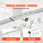 Ceiling Curtain Track Set 17.7 FT/5.4 Meter Room Divider with Hooks White V952-THBCLGDTZLHJN5CV4V0