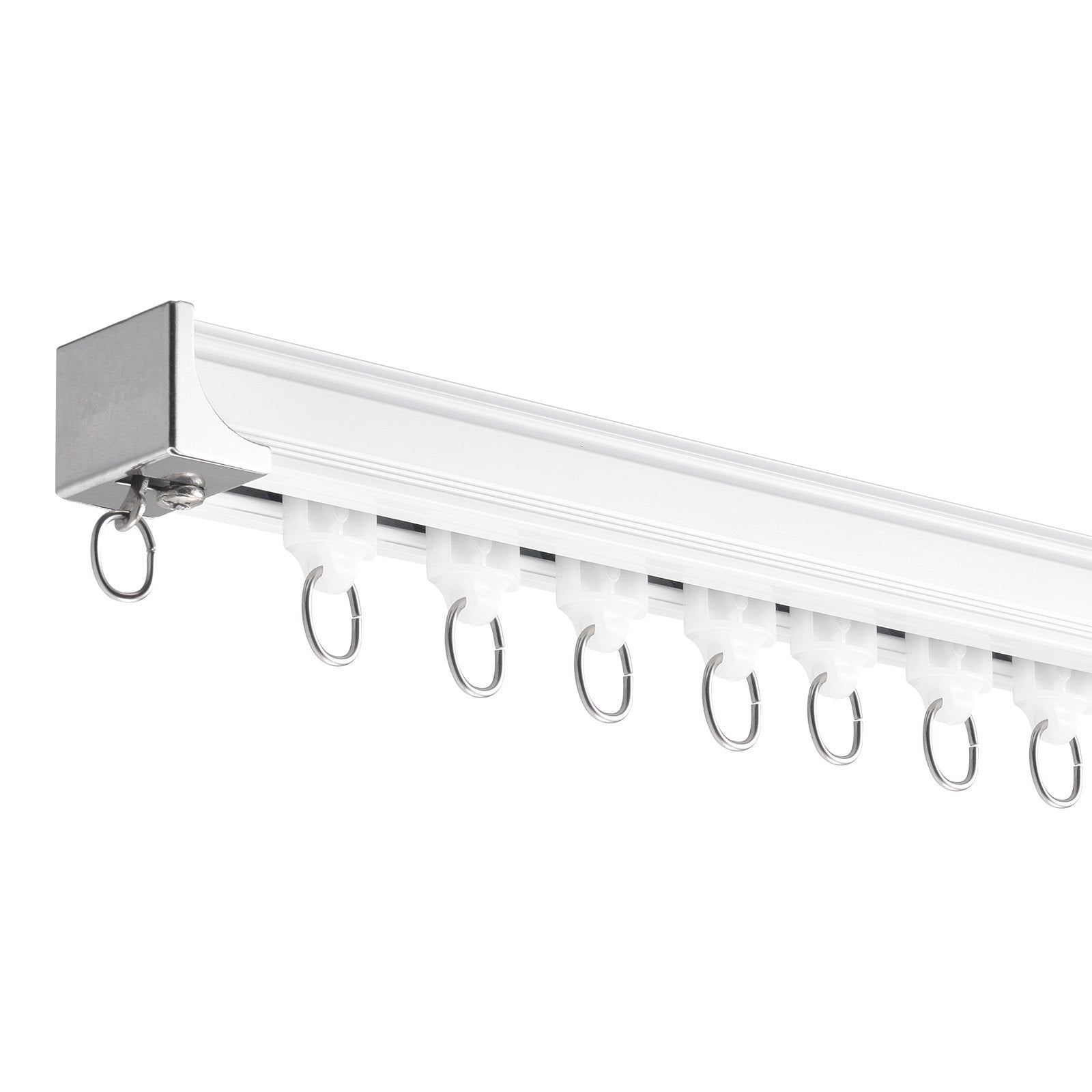 Ceiling Curtain Track Set 17.7 FT/5.4 Meter Room Divider with Hooks White V952-THBCLGDTZLHJN5CV4V0