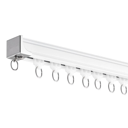 Ceiling Curtain Track Set 17.7 FT/5.4 Meter Room Divider with Hooks White V952-THBCLGDTZLHJN5CV4V0