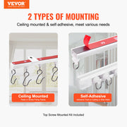 Ceiling Curtain Track Set, 9.9 FT/3 Meter, Self Adhesive, No Drill Ceiling Track System for Curtains, Room V952-THBCLGDTZPVCKEOX8V0