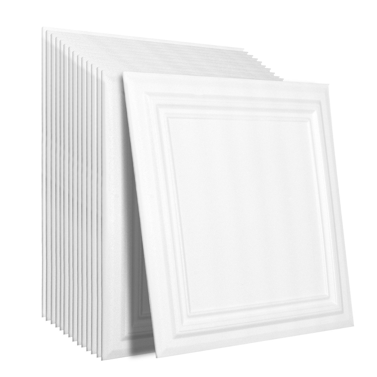 Ceiling Tiles, 16-Pack 20 x 20 in, Drop Ceiling Tiles Premium Polystyrene Sheet, Easy Installation/ Cutting V952-THBZPSB16J500WMY3V0