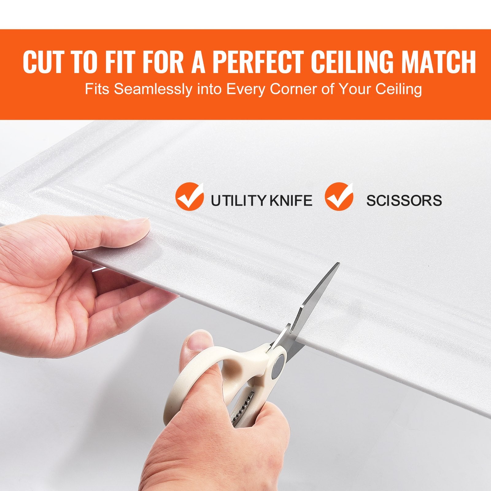 Ceiling Tiles 48-Pack 20 x 20 in Polystyrene Easy Installation Glue-up V952-THBZPSB48J5097TMWV0