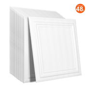 Ceiling Tiles 48-Pack 20 x 20 in Polystyrene Easy Installation Glue-up V952-THBZPSB48J5097TMWV0