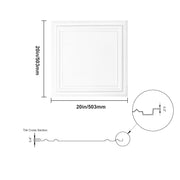 Ceiling Tiles 96-Pack 20 x 20 in Polystyrene Easy Installation Glue-up V952-THBZPSB96J507BX42V0