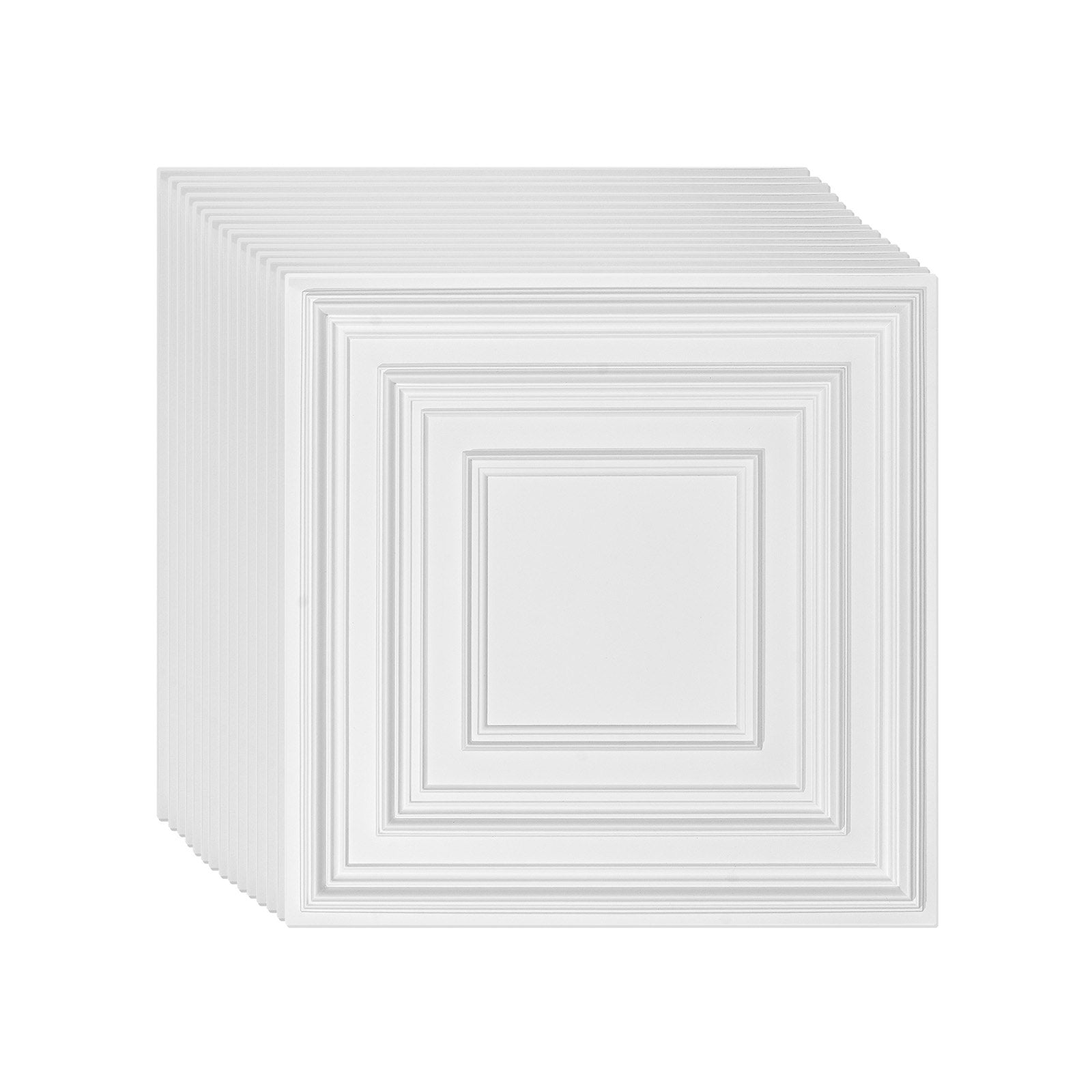 Ceiling Tiles 12-Pack 24 x 24 in PVC Easy Installation White Peg Pattern V952-THBZPVCB12J20JVLNV0