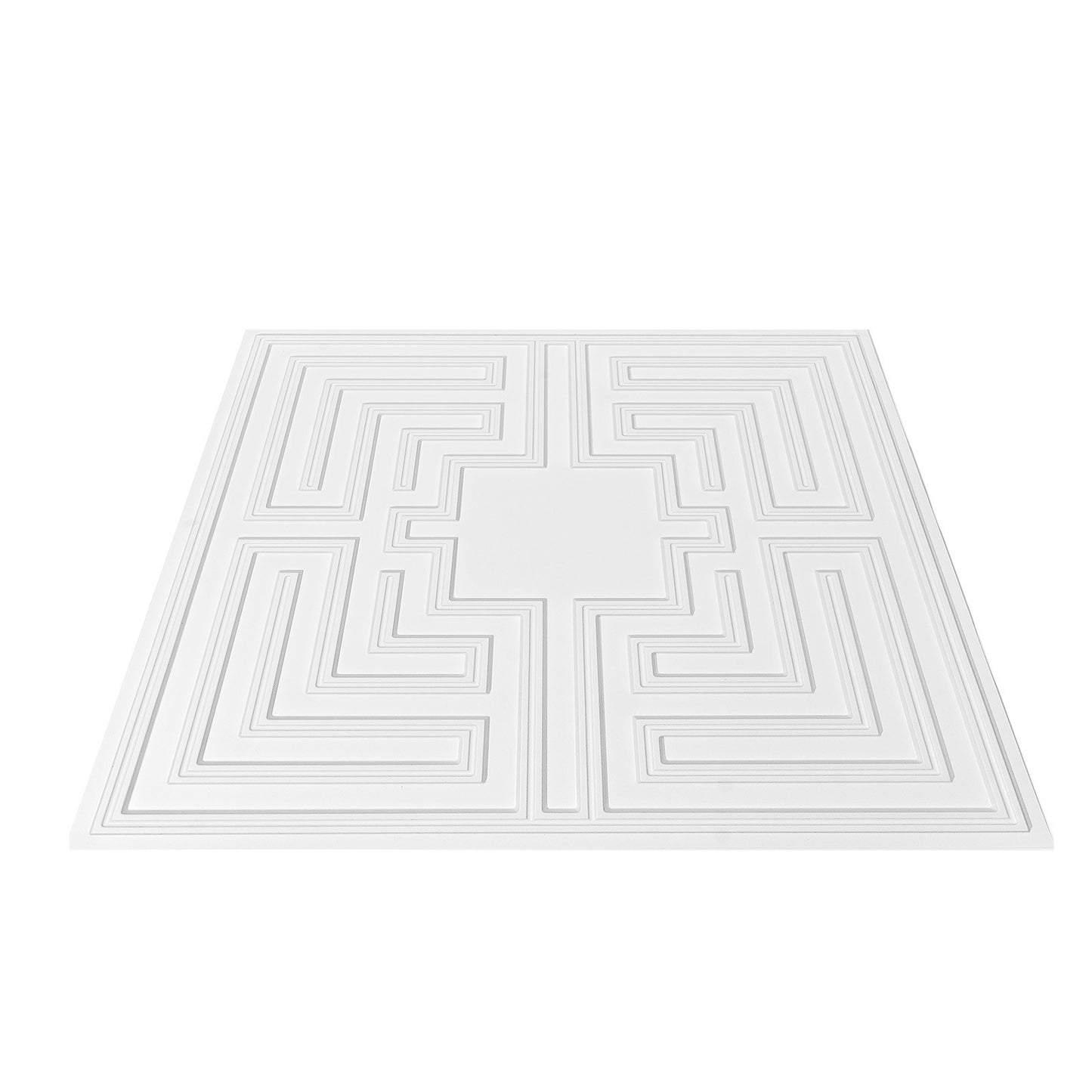 Ceiling Tiles 12-Pack 24 x 24 in PVC Easy Installation White Echo Pattern V952-THBZPVCB12J29DDRKV0
