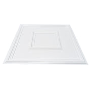 Ceiling Tiles 12-Pack 24 x 24 in PVC Easy Installation White Geometric V952-THBZPVCB12J2BINQSV0
