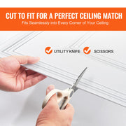 Ceiling Tiles 12-Pack 24 x 24 in PVC Easy Installation White Geometric V952-THBZPVCB12J2BINQSV0