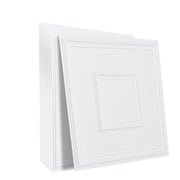 Ceiling Tiles 12-Pack 24 x 24 in PVC Easy Installation White Geometric V952-THBZPVCB12J2BINQSV0