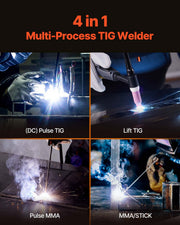 TIG Welder 4-In-1 Welding Machine Pulse MMA Lift STICK IGBT Inverter LED V952-TIGHJ140ASHYARAY5V3