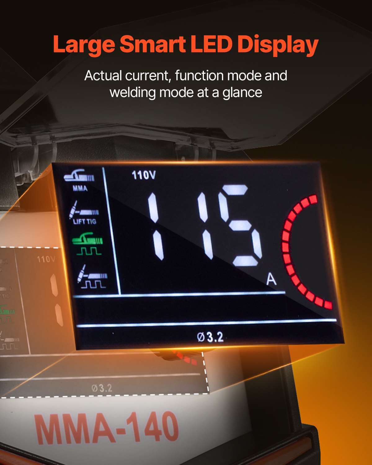 TIG Welder 4-In-1 Welding Machine Pulse MMA Lift STICK IGBT Inverter LED V952-TIGHJ140ASHYARAY5V3