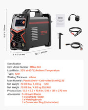 TIG Welder 4-In-1 Welding Machine Pulse MMA Lift STICK IGBT Inverter LED V952-TIGHJ140ASHYARAY5V3