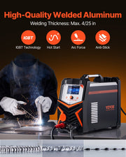 TIG Welder, 200A 6-In-1 Aluminum Welding Machine (LED Display) - AC TIG/DC TIG/AC Pulse TIG/DC Pulse TIG/Spot V952-TIGHJ200ALHY08YB1V3