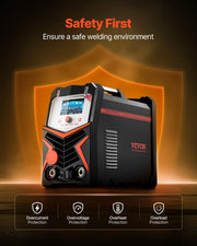 TIG Welder, 200A 6-In-1 Aluminum Welding Machine (LED Display) - AC TIG/DC TIG/AC Pulse TIG/DC Pulse TIG/Spot V952-TIGHJ200ALHY08YB1V3
