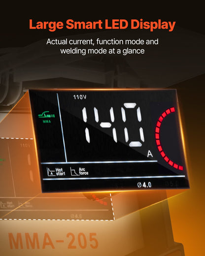 TIG Welder 2-In-1 Welding Machine Lift MMA Stick Arc IGBT Hot Start LED V952-TIGHJ205AEHYXJQPLV3