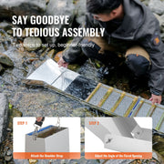 Gold Panning Kit With Sluice Box, 50" Aluminum Gold Mining Equipment, 23 PCS Gold Prospecting Kit with Gold V952-TJC50YC9YCLHBEW55V0