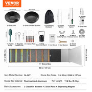 Gold Panning Kit With Sluice Box, 50" Aluminum Gold Mining Equipment, 23 PCS Gold Prospecting Kit with Gold V952-TJC50YC9YCLHBEW55V0