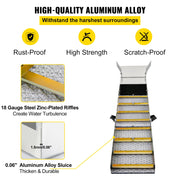 Folding Aluminum Alloy Sluice Box, Compact 50" Sluice Boxes for Gold, Lightweight Gold Sluice Equipment, V952-TJGJJSZDLCX508DSSV0