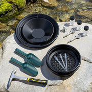 Gold Panning Kit, 254 mm and 355 mm Pans, 19 PCS Portable Prospecting Equipment Kit with Classifier Sieves, V952-TJPTZ1014INC4MEVK001V0