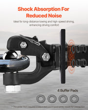 Pintle Hook, 9070 kg Towing Capacity, Trailer Hitches Receiver Hook Combination 50.4 mm Hitch Ball, Fits for V952-TJXHTGDGQ2INLAH50V0
