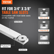 Precision Miter Gauge, Standard Slot 19 x 9.5 mm, Aluminum Alloy Table Saw Miter Gauge with 61 cm Grating 15 V952-TJXQGDKS6060DGXZUV0