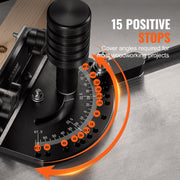 Precision Miter Gauge, Standard Slot 19 x 9.5 mm, Aluminum Alloy Table Saw Miter Gauge with 45.7 cm Grating V952-TJXQGDKS6060PEAL5V0
