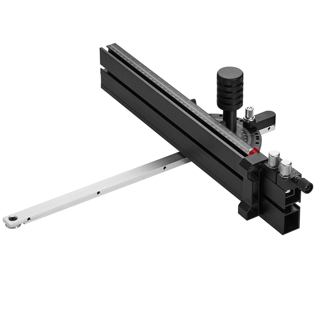 Precision Miter Gauge, Standard Slot 19 x 9.5 mm, Aluminum Alloy Table Saw Miter Gauge with 45.7 cm Grating V952-TJXQGDKS6060PEAL5V0