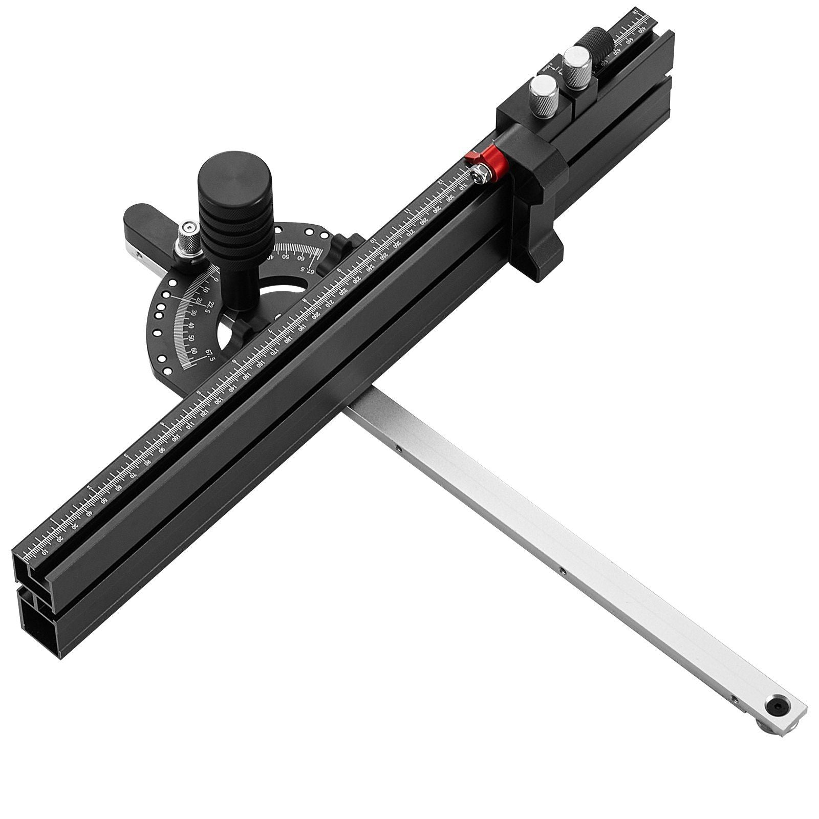 Precision Miter Gauge, Standard Slot 19 x 9.5 mm, Aluminum Alloy Table Saw Miter Gauge with 45.7 cm Grating V952-TJXQGDKS6060PEAL5V0