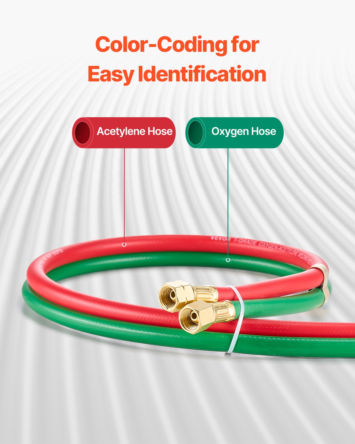 Oxygen Acetylene Hose 1/4-Inch x 100FT T Grade Hose 300PSI Max Working Pressure V952-TJYYGHJRGMG1F9RY6V0