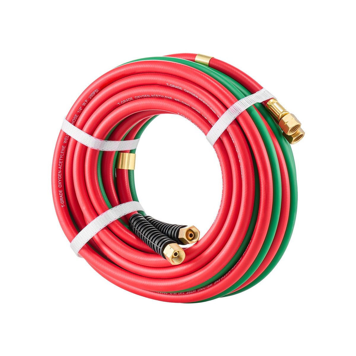 Oxygen Acetylene Hose, 1/4-Inch x 25FT Oxy Acetylene Hose with 9/16"-18 B Fitting, 300PSI T Grade Welding V952-TJYYGHJRGMG2RD7J9V0
