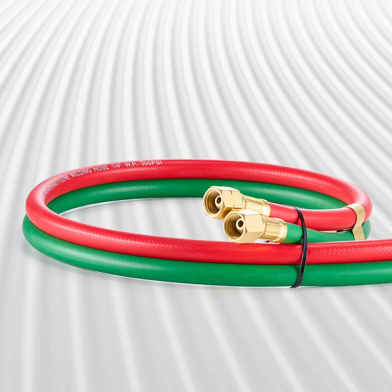 Oxygen Acetylene Hose, 1/4-Inch x 25FT Oxy Acetylene Hose with 9/16"-18 B Fitting, 300PSI T Grade Welding V952-TJYYGHJRGMG2RD7J9V0