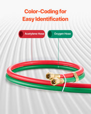Oxygen Acetylene Hose 1/4-Inch x 50FT T Grade Hose 300PSI Max Working Pressure V952-TJYYGHJRGMG5XT6X0V0