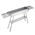 Foldable Charcoal Grill, 0.16 m2 Portable Charcoal Barbecue Grill with Liftable Charcoal Tray & Side Tables, V952-TLCTZDKZTKBXI2GZV001V0