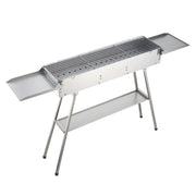 Foldable Charcoal Grill, 0.16 m2 Portable Charcoal Barbecue Grill with Liftable Charcoal Tray & Side Tables, V952-TLCTZDKZTKBXI2GZV001V0