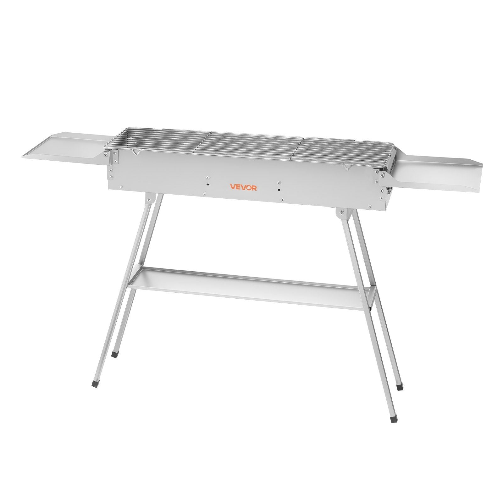 Foldable Charcoal Grill, 0.16 m2 Portable Charcoal Barbecue Grill with Liftable Charcoal Tray & Side Tables, V952-TLCTZDKZTKBXI2GZV001V0