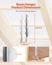 50 Pcs Joist Hanger, Inner Dimensions 1.57 x 1.50 x 7.83 inch / 40 x 38 x 199 mm, Rafter Hurricane Ties Joist V952-TLDJ210INCH5HCMQL001V0