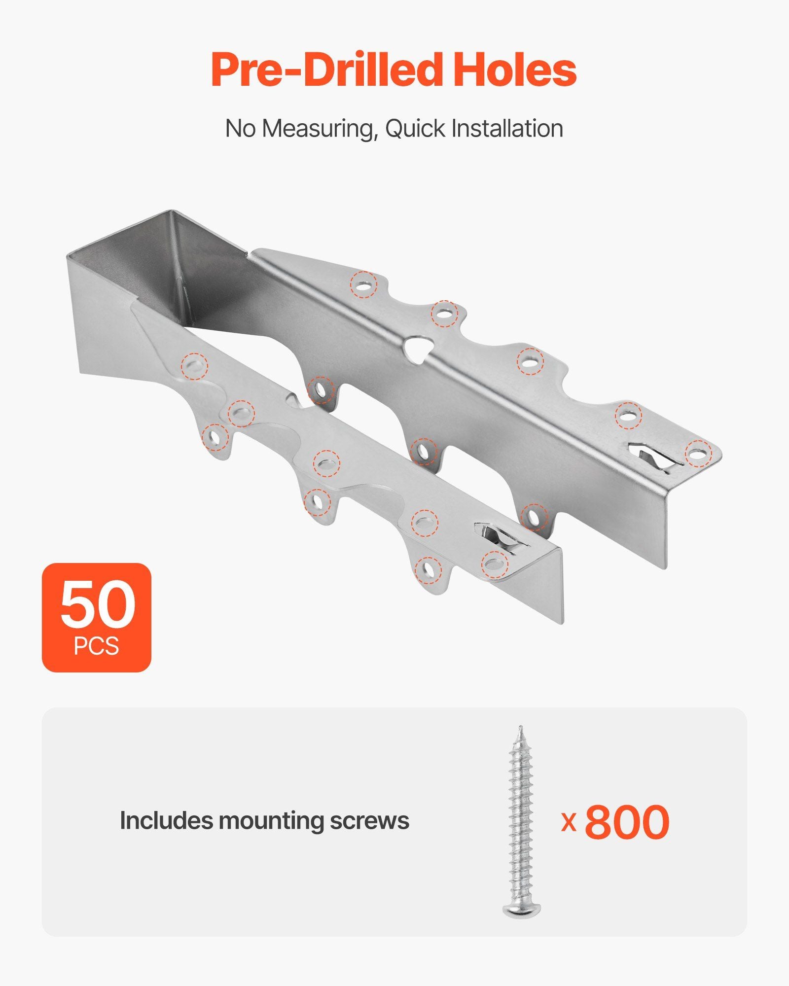 50 Pcs Joist Hanger, Inner Dimensions 1.57 x 1.50 x 7.83 inch / 40 x 38 x 199 mm, Rafter Hurricane Ties Joist V952-TLDJ210INCH5HCMQL001V0