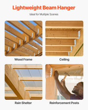 50 Pcs Joist Hanger, Inner Dimensions 1.57 x 1.50 x 7.83 inch / 40 x 38 x 199 mm, Rafter Hurricane Ties Joist V952-TLDJ210INCH5HCMQL001V0