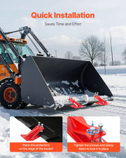 Tractor Bucket Protector, 2PCS Heavy Duty Steel Bucket Edge Protectors, Edge Tamer Anti-Skid Device with V952-TLJCDBHQLJZS95I4C001V0