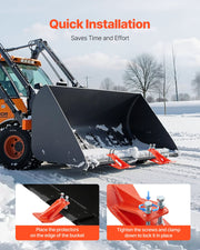 Tractor Bucket Protector, 2PCS Heavy Duty Steel Bucket Edge Protectors, Edge Tamer Anti-Skid Device with V952-TLJCDBHQLJZSVC1AR001V0