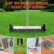 Magnetic Sweeper with Wheels, 15inch Mini Magnetic Sweeper, 8 lbs Capacity, Adjustable Handle, Lightweight V952-TLSCXQSQ15INAV9IEV0