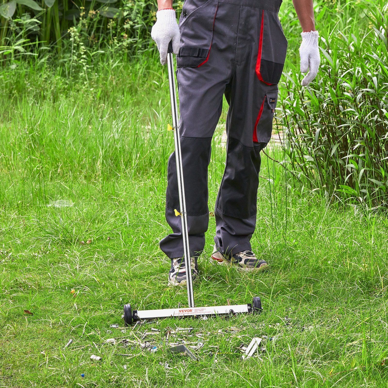 Magnetic Sweeper with Wheels, 43 cm, 4.5 kg Load Capacity, Lightweight Magnetic Pickup Sweeper with V952-TLSCXQSQ17INCXRNS001V0